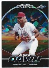 Quentin Young 2025 Leaf Baseball Nation Base NB-83 Black Crystal 1/1
