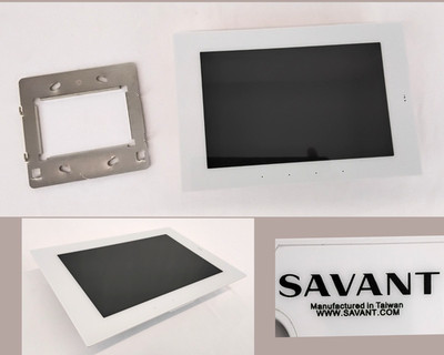 Savant ITP-E8000W-30 8'' White Control Touch Screen With Mounting Plate #W4254