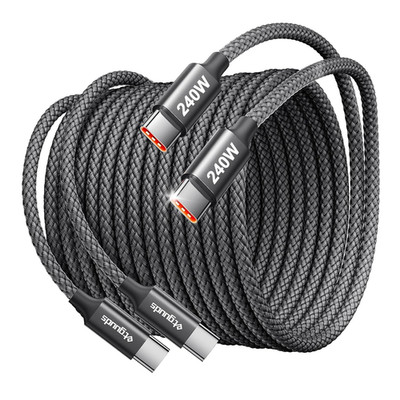 Etguuds 240W USB C Kabel [2Pack 3M],PD 5A Schnellladekabel USB C Auf C,Ladekabel
