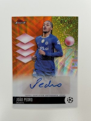 Joao Pedro Auto /25 Orange 2025-26 Topps Finest UCC Chelsea 
