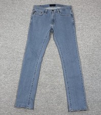 John Varvatos USA Jeans Mens 32x34 Blue Denim Wight Skinny Stretch 5-Pocket