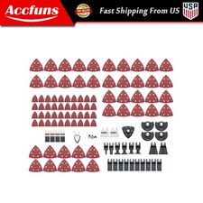 113PCS Oscillating Tool Saw Blades Kits Sandpaper Cutting Wood Metal Multitool