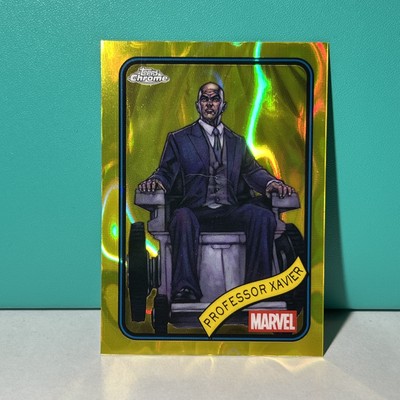 Professor Xavier 2025 Topps Chrome Marvel  #27 Yellow Wave Refractor