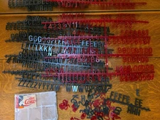 Coke Coca-Cola 1" Two BLACK Menu Board Letters & Two RED Numbers Symbols USED #2