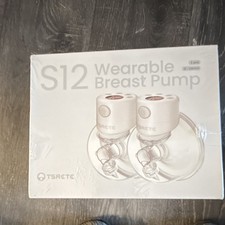 TSRETE S12 Wearable Breast Pump, LED Display, 21/24mm, Hands-Free, White