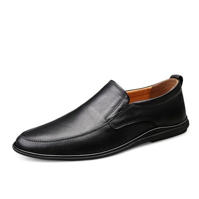 Men's Loafers Driving Uniform Dress Shoes Leather Slip on Low-top Casual Shoes