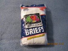 1996 Fruit of the Loom Mens White 6 Briefs Medium M Size 34/36 Sealed Package