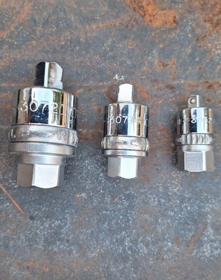 Craftsman 3 Piece In-line Ratchet Set. Ratcheting Extension. NOS