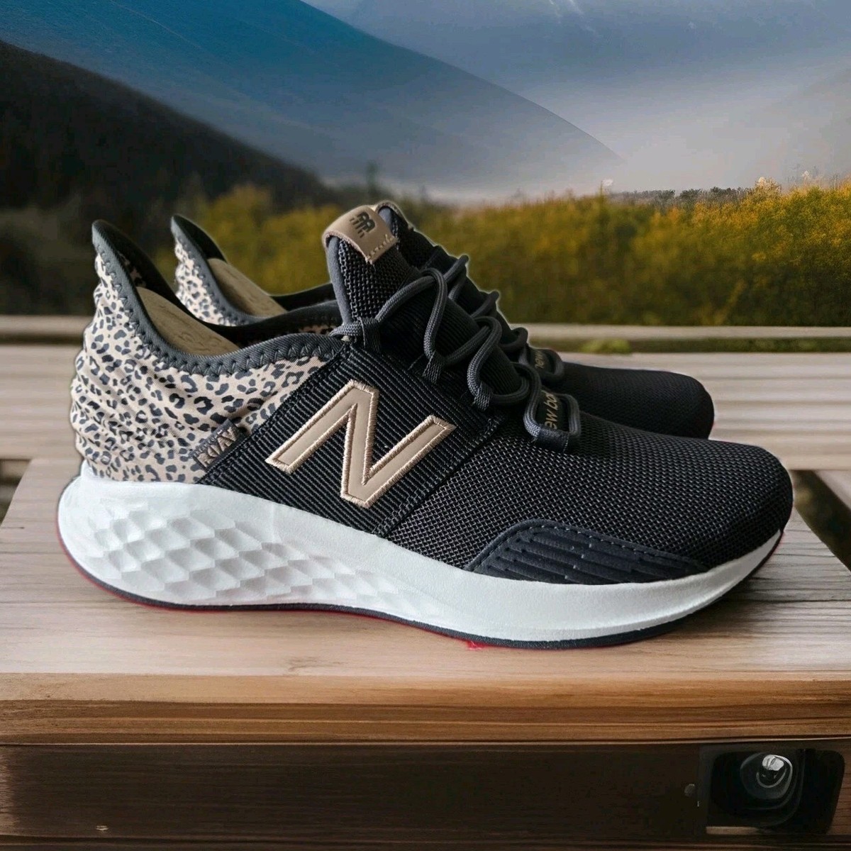 Women's New Balance Running Fresh Foam Roav - Leopard/Black | eBay