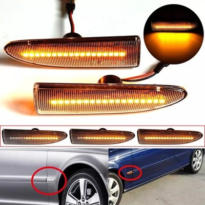 2x für JAGUAR X-TYP 2002-2008 LED Sequential Side Marker Licht Blinker