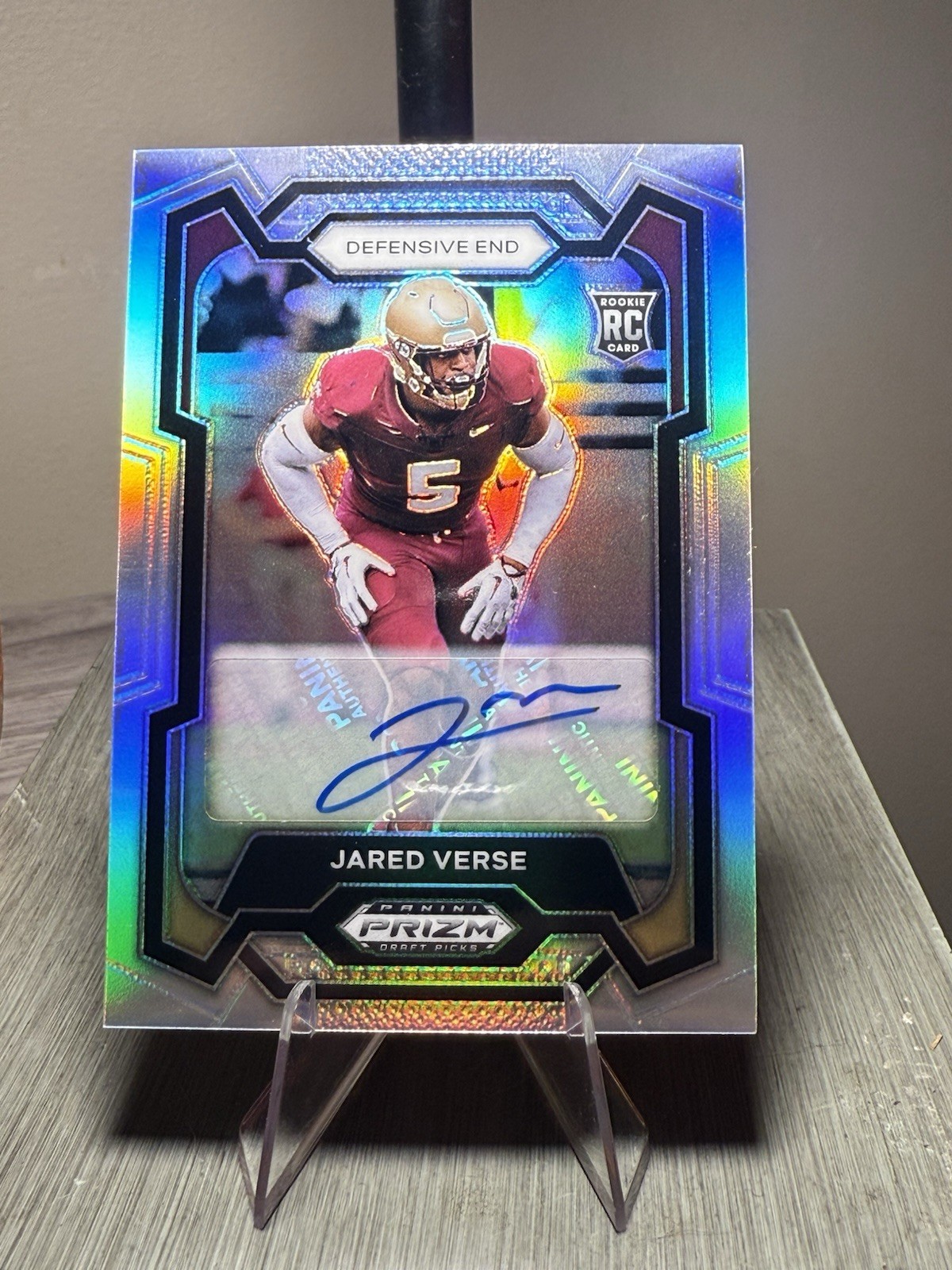 2024 Panini Prizm Draft Picks Jared Verse Silver Autograph