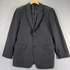 Banana Republic Standard Fit Blazer Mens 40R Black Super 120's Wool Sports Coat