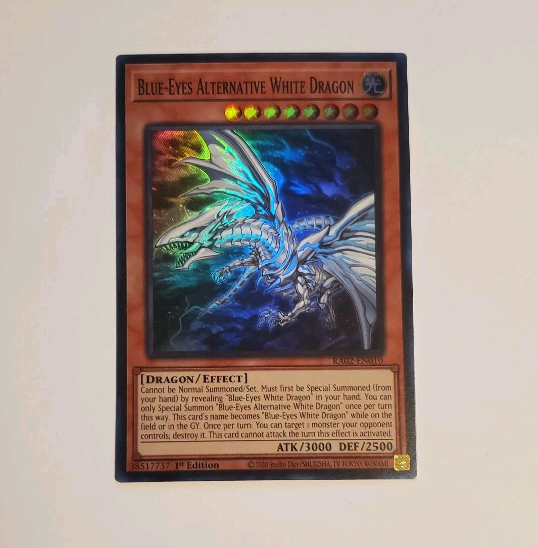 Blue-Eyes Alternative White Dragon Super Rare 25th Anniversary RA02-EN010  