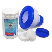 Set> Chlor-Langzeit-Tabletten (200G) Cristal 1,0 Kg Von Bayrol + Chlordosierer