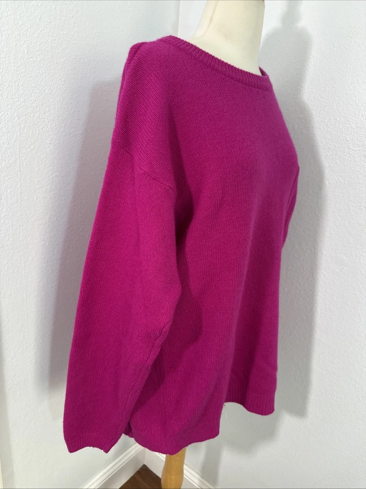 Suéter De Colección Forenza Para Mujer L Magenta Mezcla Lana de Cordero Barbiecore Años 90 Y2K Acogedor Foto 4 de 4