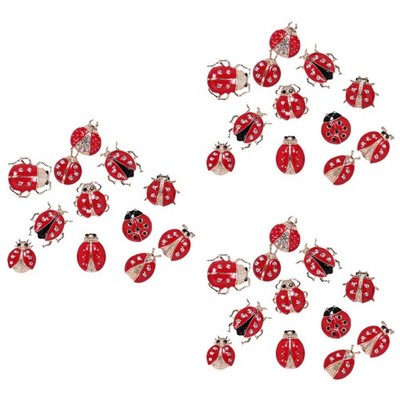  Set of 3 Ladybug Pin Insektenbrosche Damen Mann Marienkäfer-Brosche