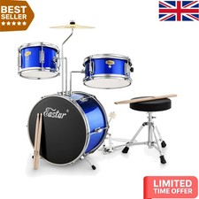 Junior 14" Poplar Wood Drum Kit - Complete Set with Adjustable Throne & Cymbals