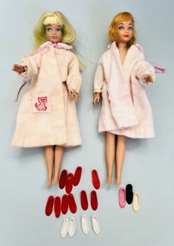 Vintage 60’s Skipper Dolls x2 with Accessories TLC READ