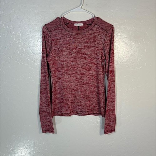 Rag & Bone, Rag & Bone Sweater Womens S/P Red Rayon Polyester Crewneck Pullover Knit