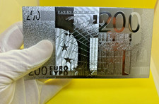 BILLETE DE 200 EUROS PLATA 99,9 % PURE SILVER - Acabado en PLATA - OFERTA