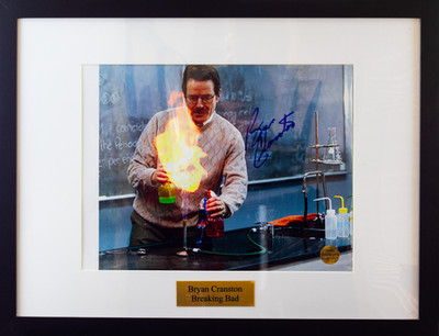 Breaking Bad Bryan Cranston Signed Photo Framed with COA, Walter White autograph