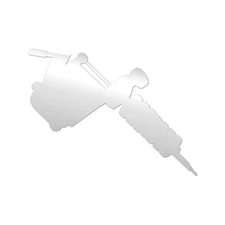 Tattoo Machine Sticker Die Cut Chrome Mirror Gold Silver Oil Slick Rainbow