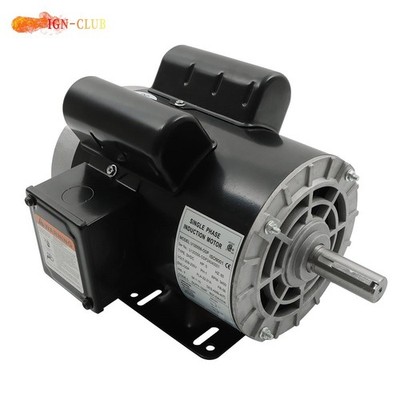 5HP Electric Motor 3450RPM 1 Phase 208V-230V 5/8'' Shaft 56 Frame CW/CCW