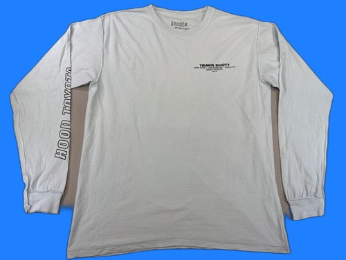Travis Scott Astroworld Music Long Sleeve Graphic Crewneck Shirt White L 100%