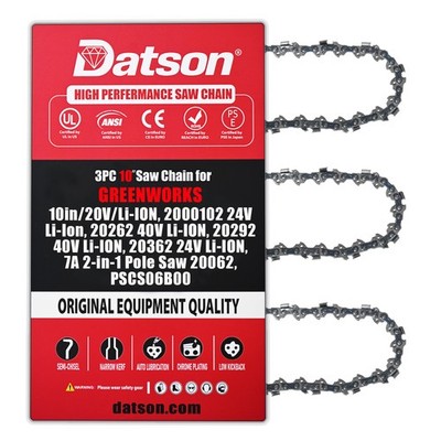 10' Chainsaw Chain FOR GREENWORKS 7A 2-in-1 Pole Saw 20062. 3/8'' LP .050'' 40 DL