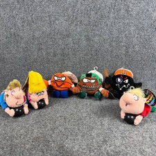 Vintage 90s Silly Slammers Plush Lot of 6 Beanbag Toys 1 Works AS IS