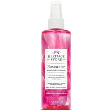 HERITAGE STORE Rosewater -Refreshing Facial Mist for Glowing Skin Damask 8 fl oz
