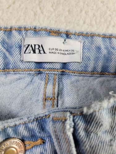Zara Womens Jeans Size 4 Lots Of Wear Button Fly - Picture 5 of 9