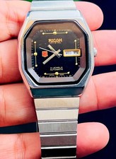 Vintage Of Antique Ricoh Automatic 21 Jewels Men Wrist Watch Day Date Japan Made