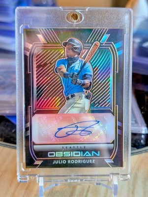 Julio Rodriguez #/25 RED 2021 Obsidian Rookie Prospect Auto Mariners JRod RC 🔱