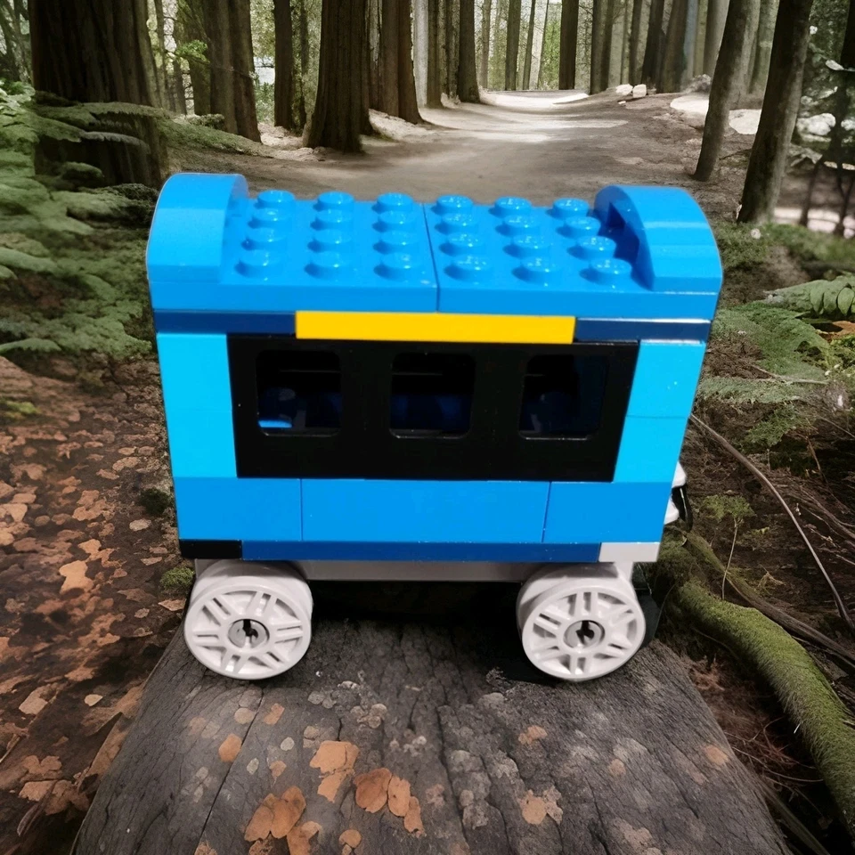 Lego Classic Blue Train With Wheels Engine And Connecting Car Used - Image 4 of 4