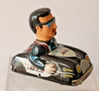 VINTAGE 1966 MARX TIN LITHO FRICTION CAR  AGENT 012   4" LONG  NICE