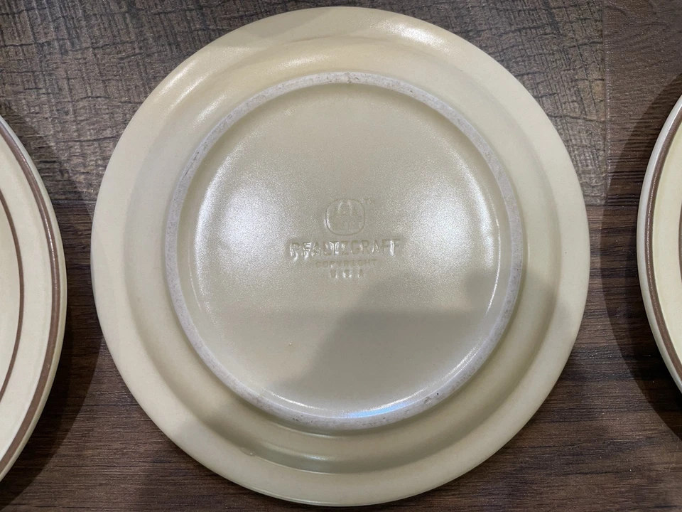 12件装普法尔茨格拉夫村庄4盘餐盘碗面包棕色BIEGE郁金香套装 — 第 4/4 张图片