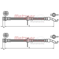 2X Metzger BremsschlÄUche Vorne Beidseitig Passend FÜR Opel Agila