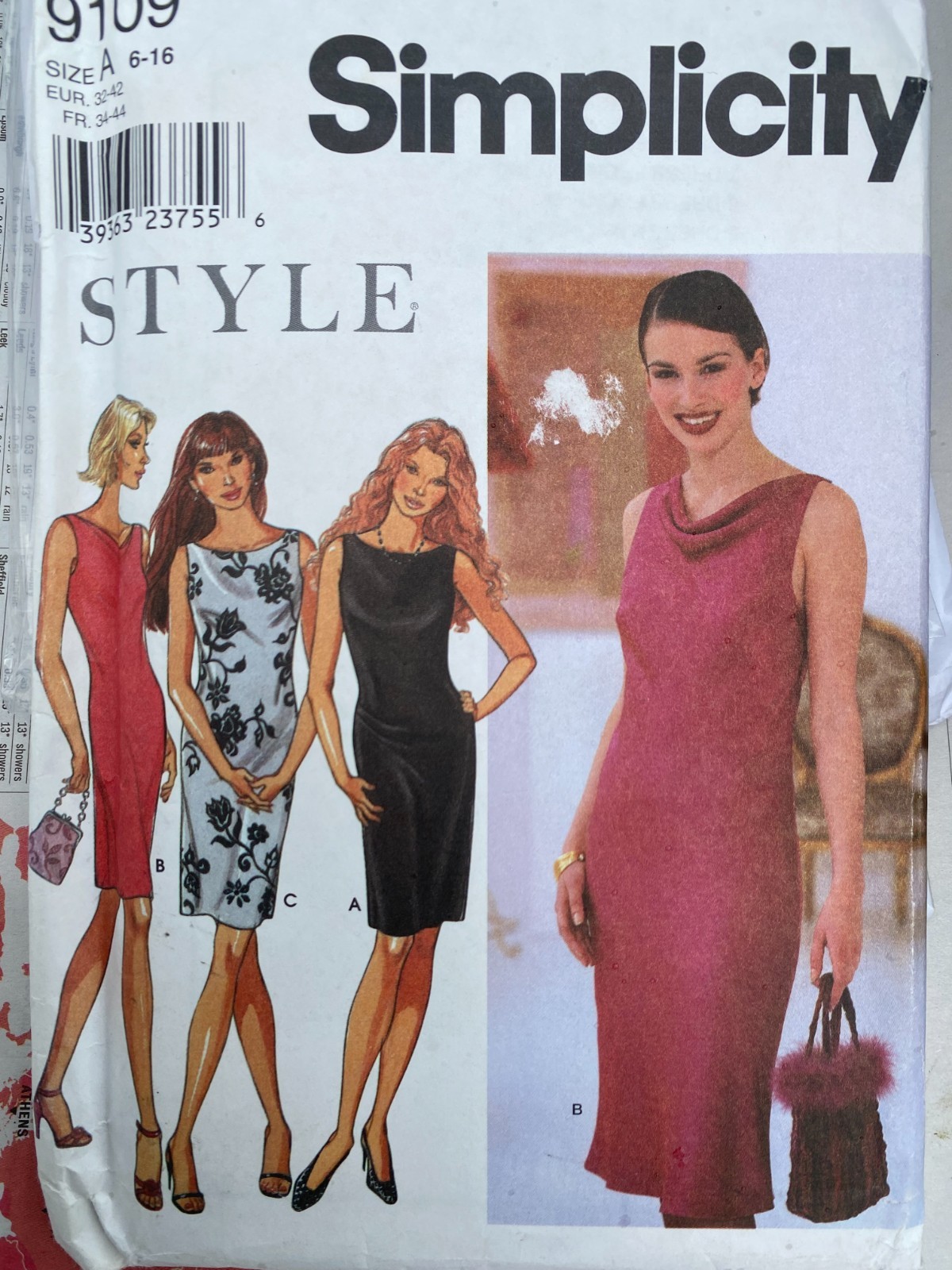 Simplicity Sewing Pattern 9109 Misses' Bias Dress Sizes 6-16 Unused 1990s