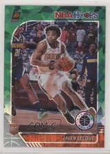2019-20 Panini NBA Hoops Premium Stock Green Cracked Ice Prizm Jalen Lecque 06iz