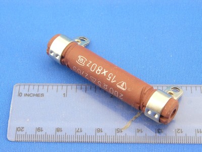 1 x Ceramic GERMAN / RFT WIRE RESISTOR  200Ohm 200 Ohm 5W NOS