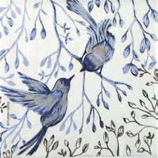 4x Single Paper Napkins for Decoupage and Party P. Netto: Jardin Japonais en bla