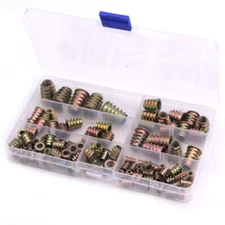 100PCS Durable M4/5/6/8/10 Zinc Alloy Screw-in Nut Threaded Flange Bolt Fastener