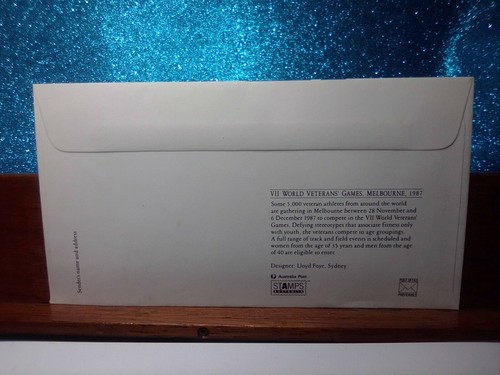 First Day Cover 📮(PSE) VII World Veterans Games Melbourne 1987📮Hurstville NSW - Picture 2 of 2