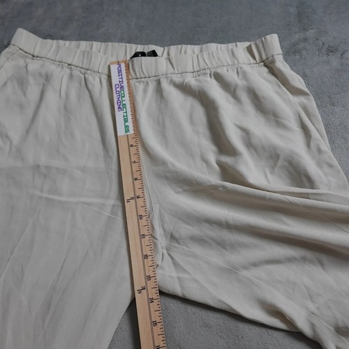 Eileen Fisher Jogger Pants Women's Large Ivory Elastic Waist Ankle Casual - Picture 7 of 11
