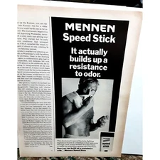 1967 Mennen Speed Stick Deodorant Ad Vintage Print Ad 60s Original