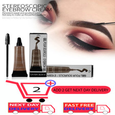 2xEyebrow Tint dye gel Long Lasting Waterproof with Brush/Six Colours💙
