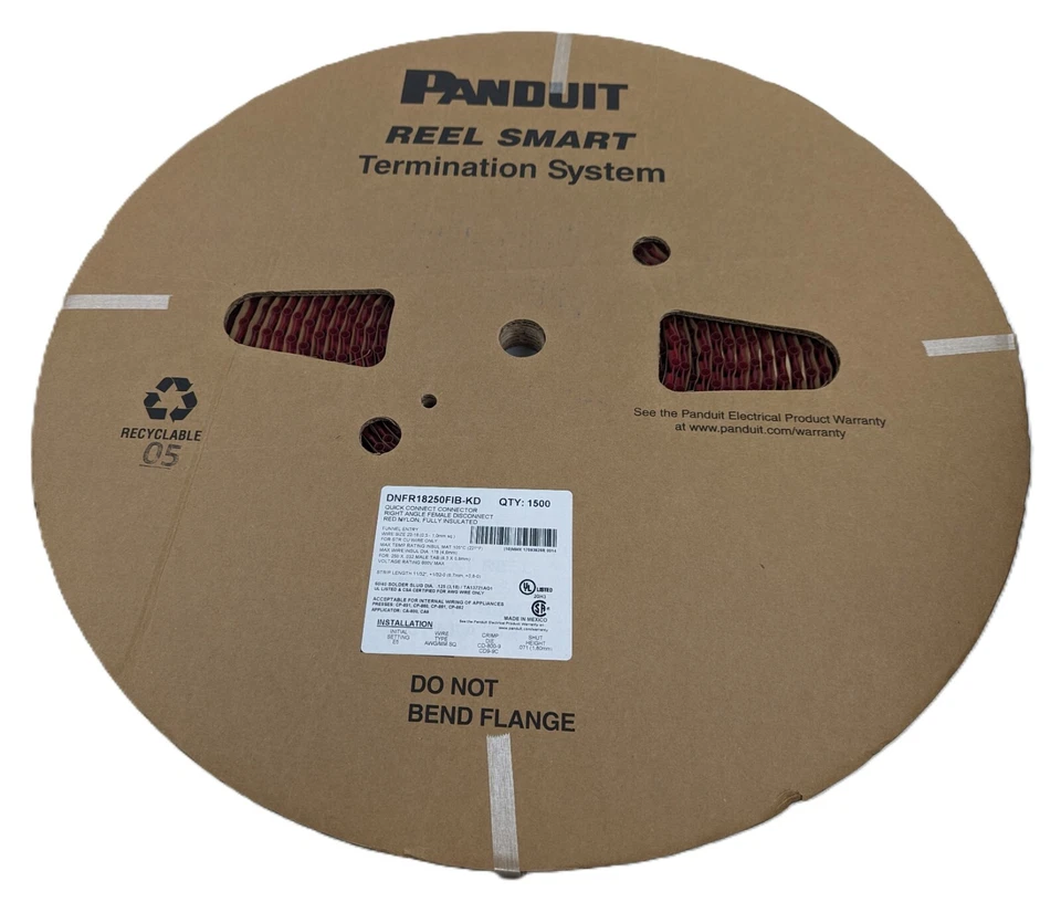 1500 Molex DNFR18250FIB-KD 22-18AWG Red Rht Angle Crimp Sockets for .25" Tab NEW - Image 2 of 4