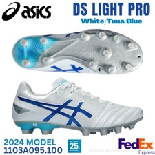 ASICS Soccer Cleats Shoes DS LIGHT PRO White/Tuna Blue 1103A095 100 NEW 2024