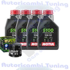 Kit De Filtre Huile Motul 5100 15W50 Pour Ducati 650 Indiana Custom 1986-1988